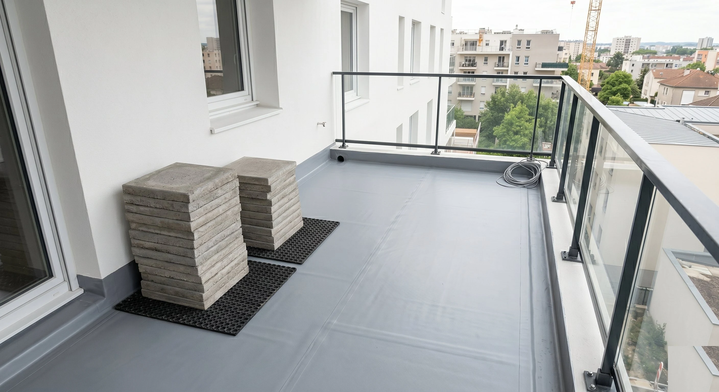 Étanchéité balcon terrasse dalle sur plots — Saumur Maine-et-Loire